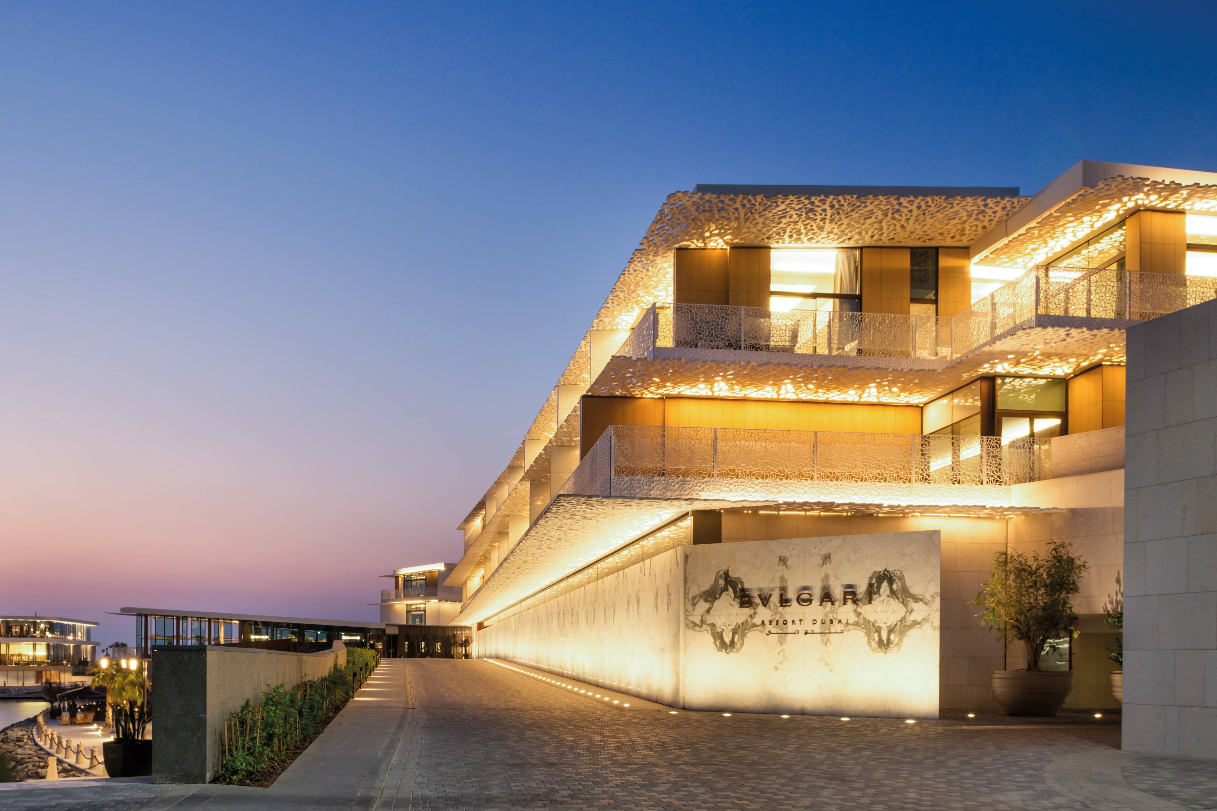 Bvlgari Marina and Yacht Club at Bvlgari Resort Dubai with the 50-berth marina and the Italian luxury architectural identity overlooking the Arabian Gulf