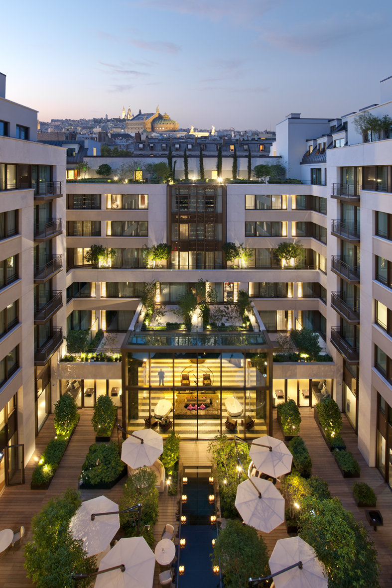 The Spa at Mandarin Oriental Paris with the dedicated swimming pool configuration — among the substantial hotel swimming pools in central Paris